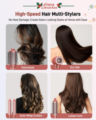 Hittiona air styler curl barrel: wraps hair automatically for voluminous curls