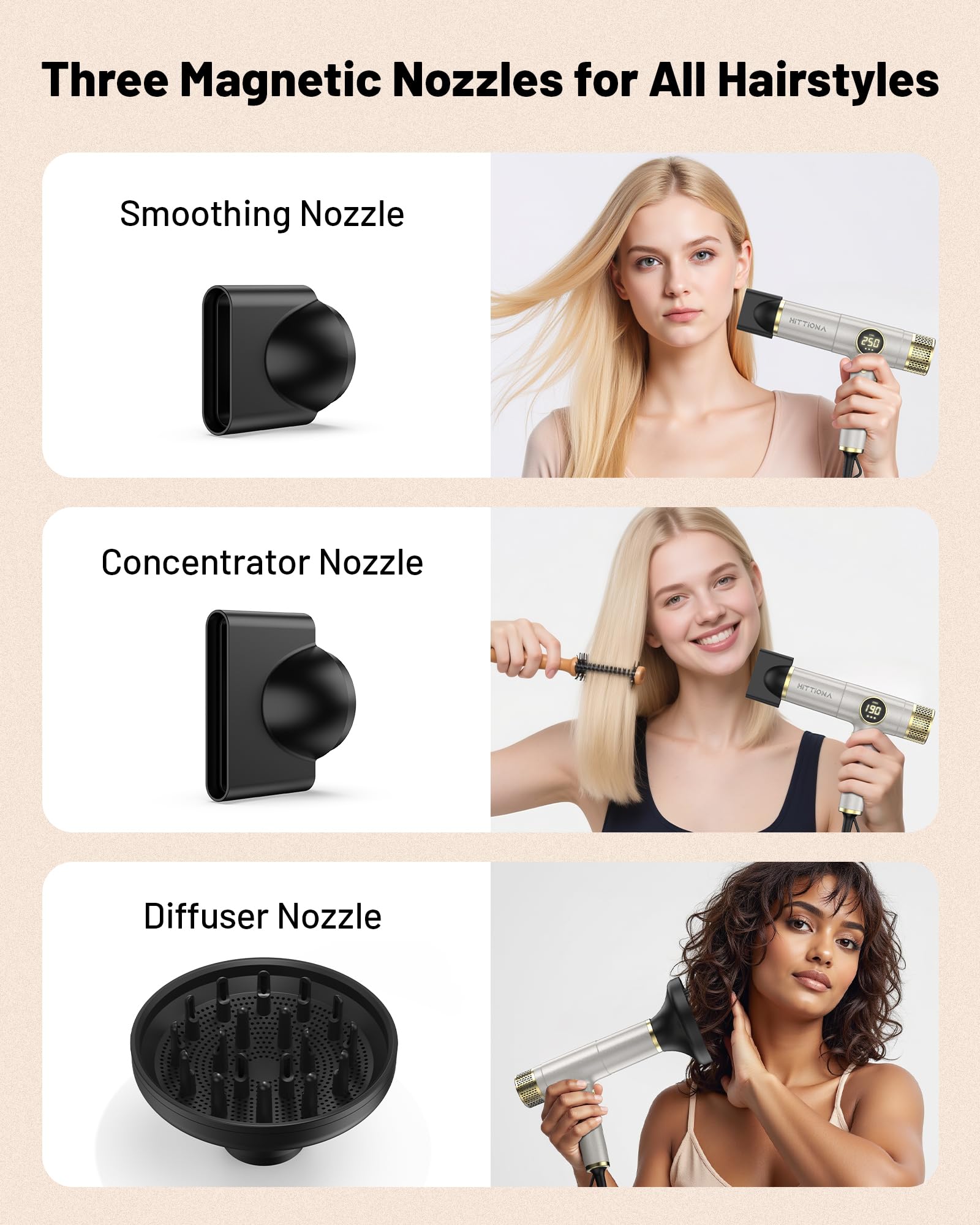 HITTIONA low-noise design for peaceful styling sessions