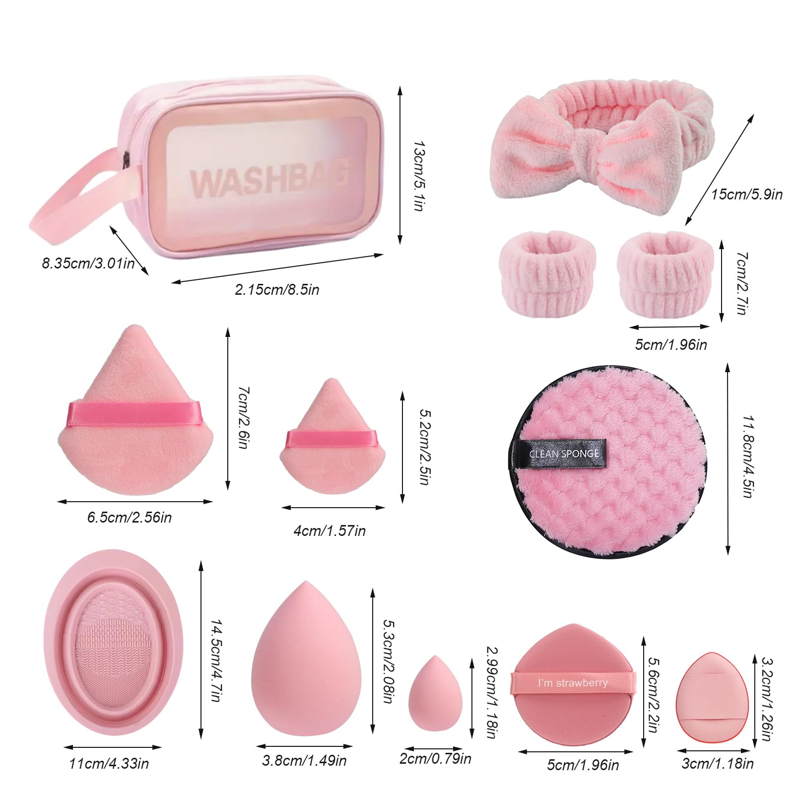 HIUZAR latex-free sponges and puffs deliver gentle blending with durability.