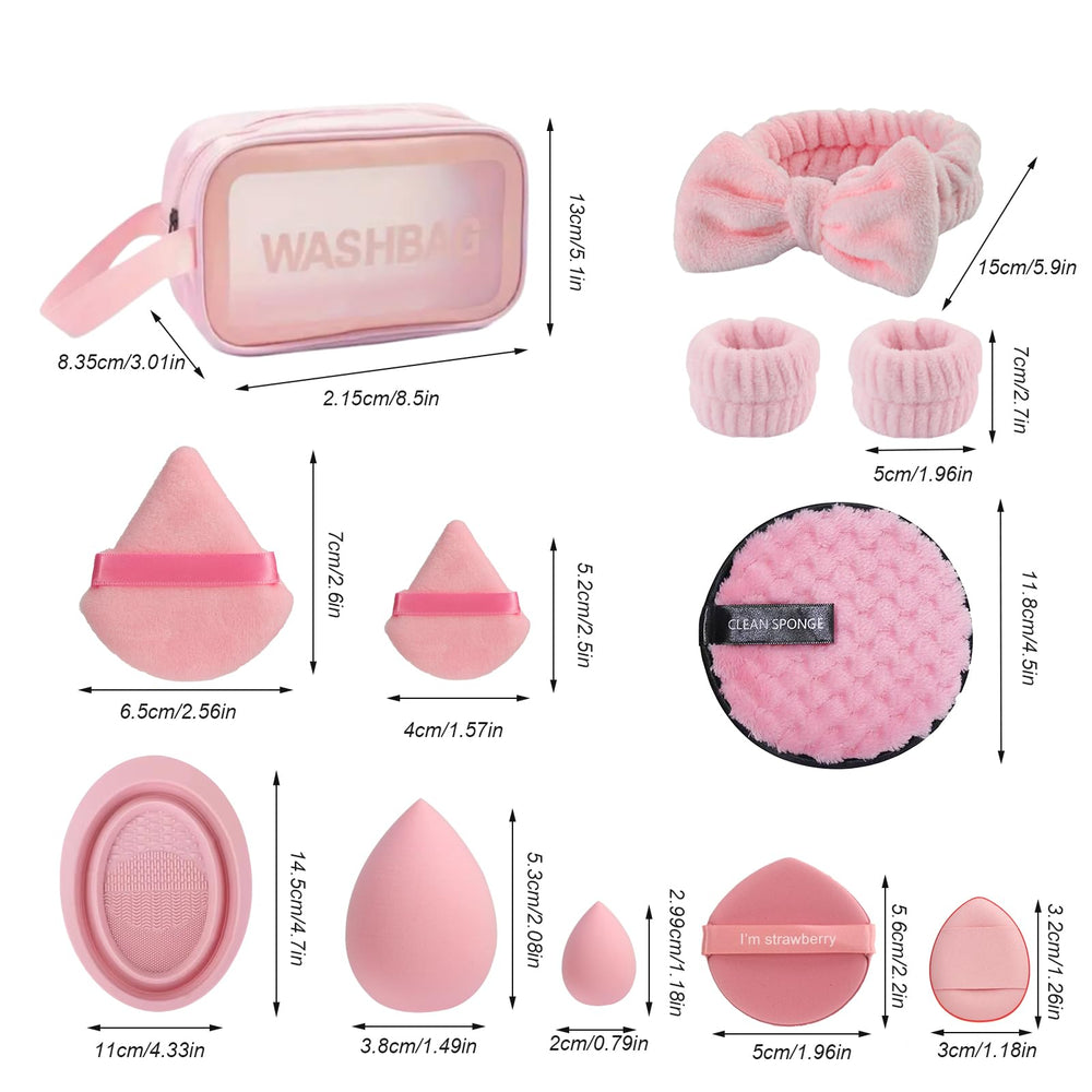 HIUZAR latex-free sponges and puffs deliver gentle blending with durability.