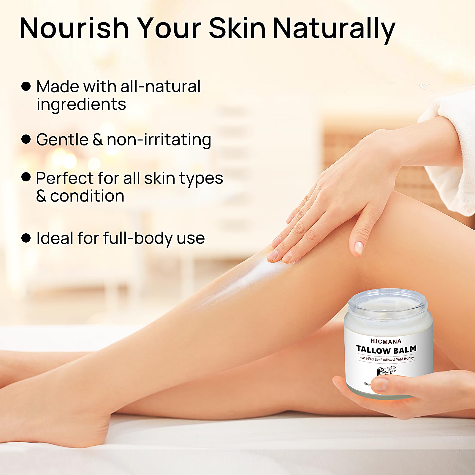 HJCMANA hand-application demonstrates soothing, non-greasy hydration for dry skin