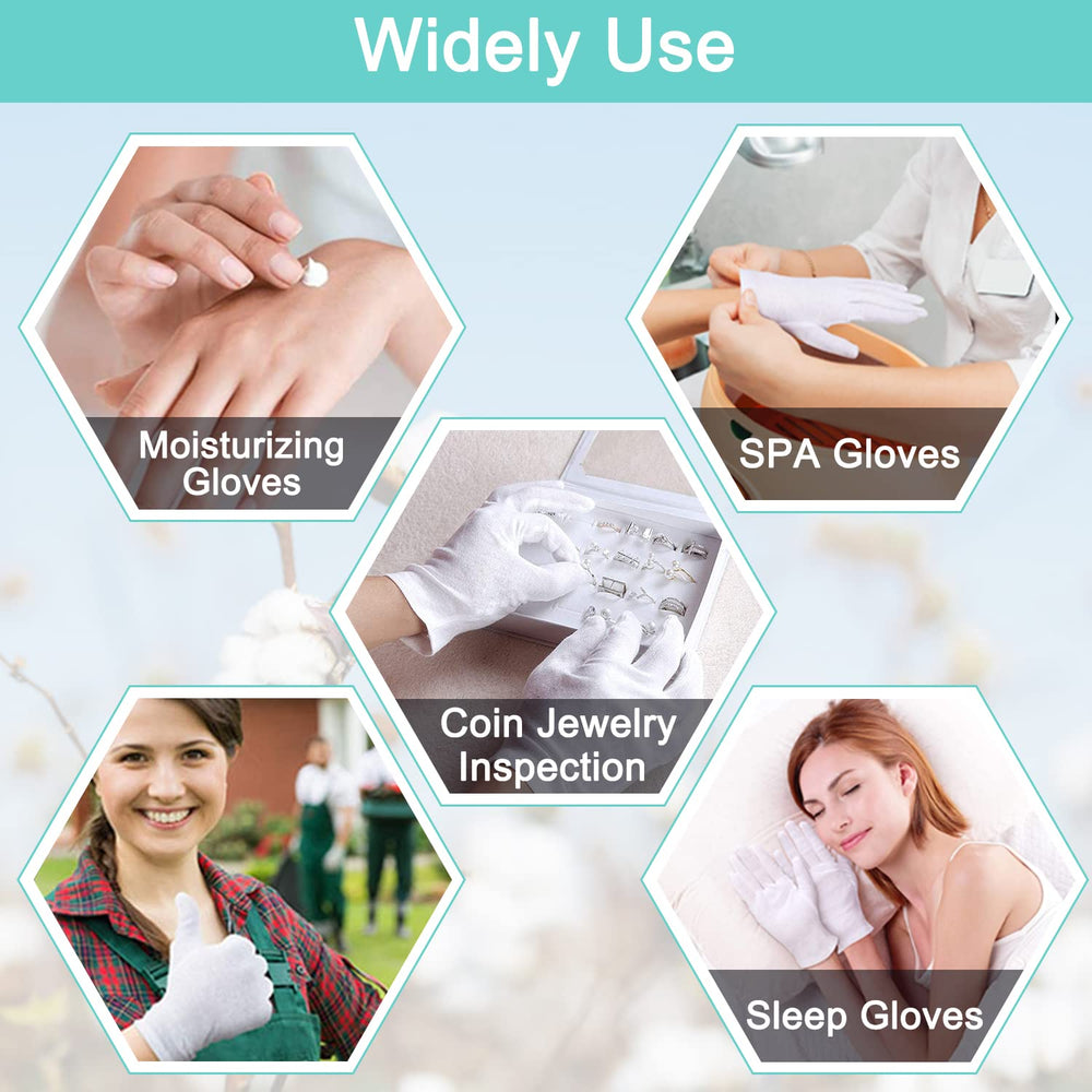 HJDHS gloves shown as washable and reusable for long-term dry-hand care.