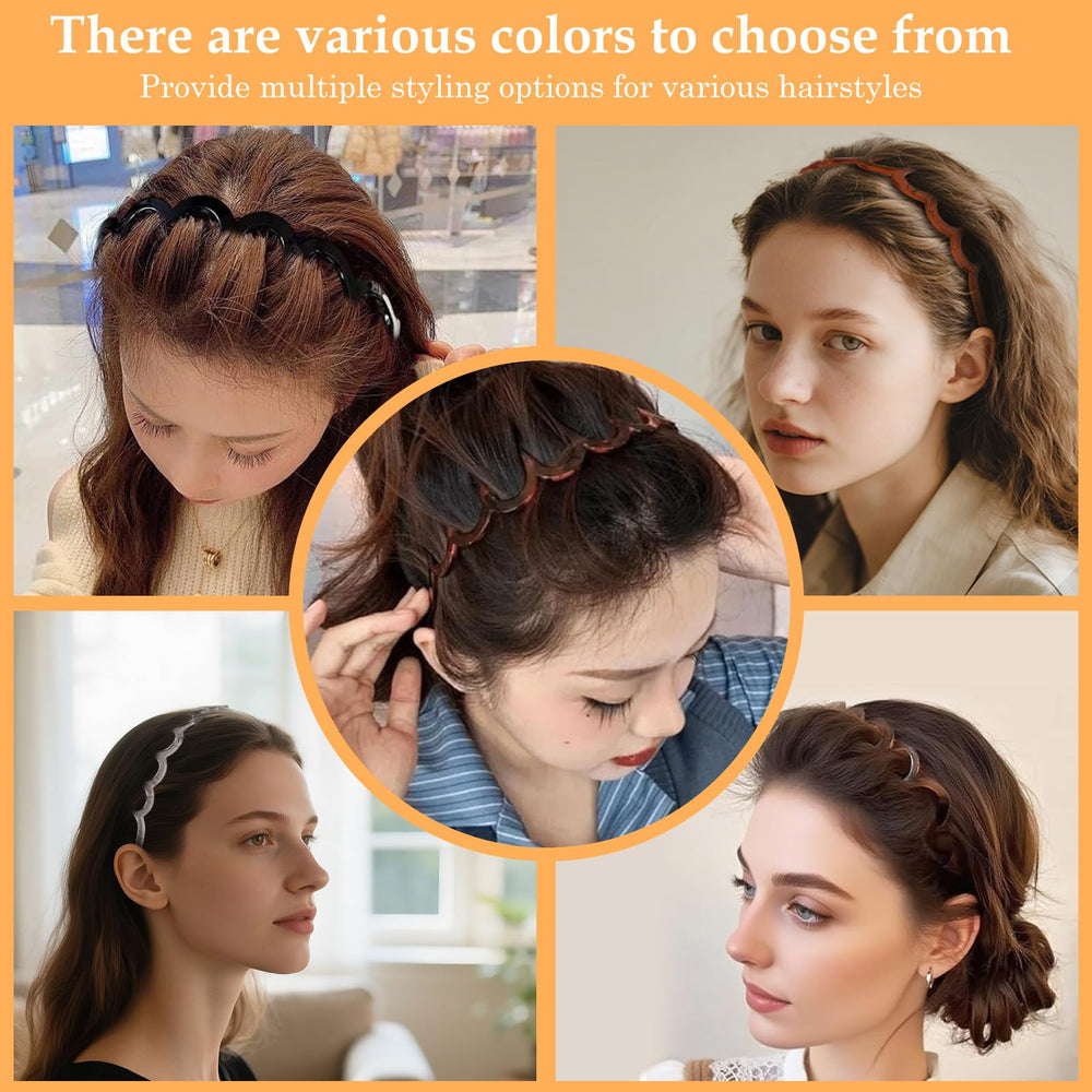 HJKLIUT high-cranium hair band slip-on design adds instant fullness