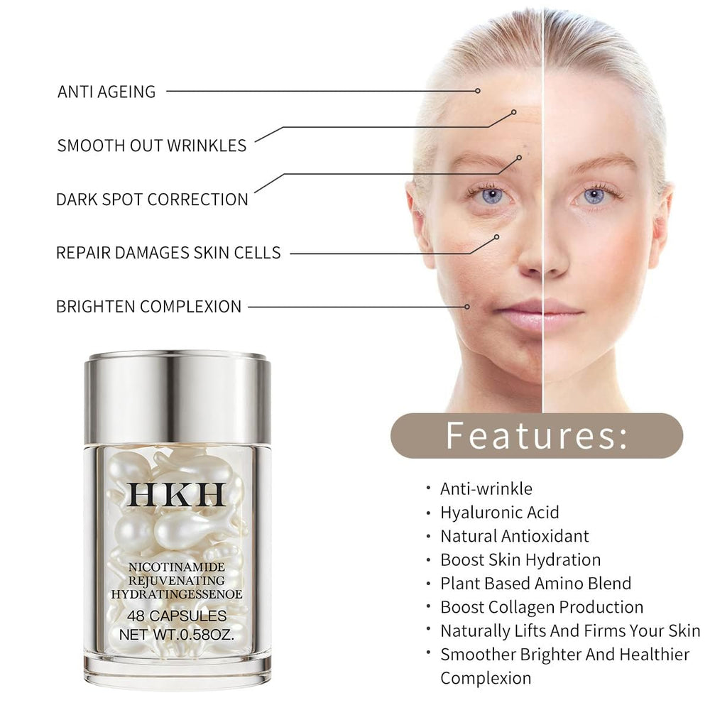 HKH serum with hyaluronic acid provides lasting hydration and healthy glow