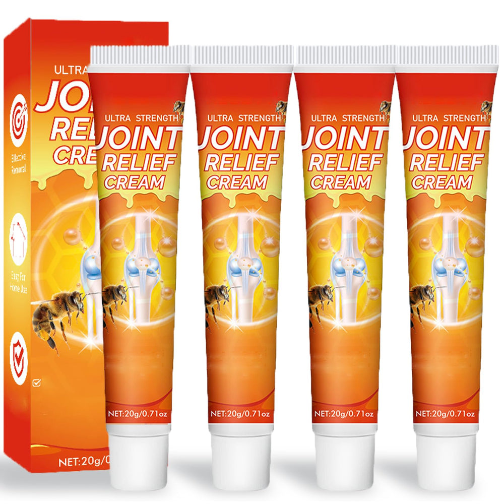 Hlonns Ultra-Strength Joint Relief Cream knee-application shows a compact 20 g stick for daily use.