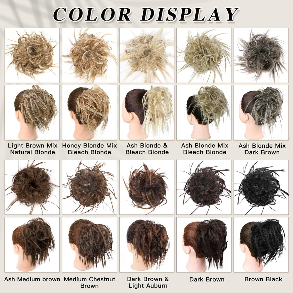 HMD Tousled Updo dark brown finish blends with deeper hair tones.