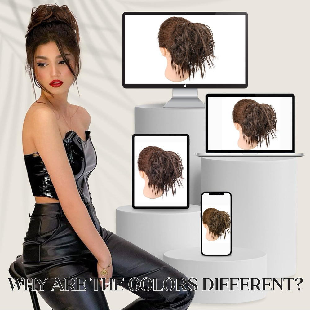 HMD Tousled Updo easy attachment facilitates quick styling.