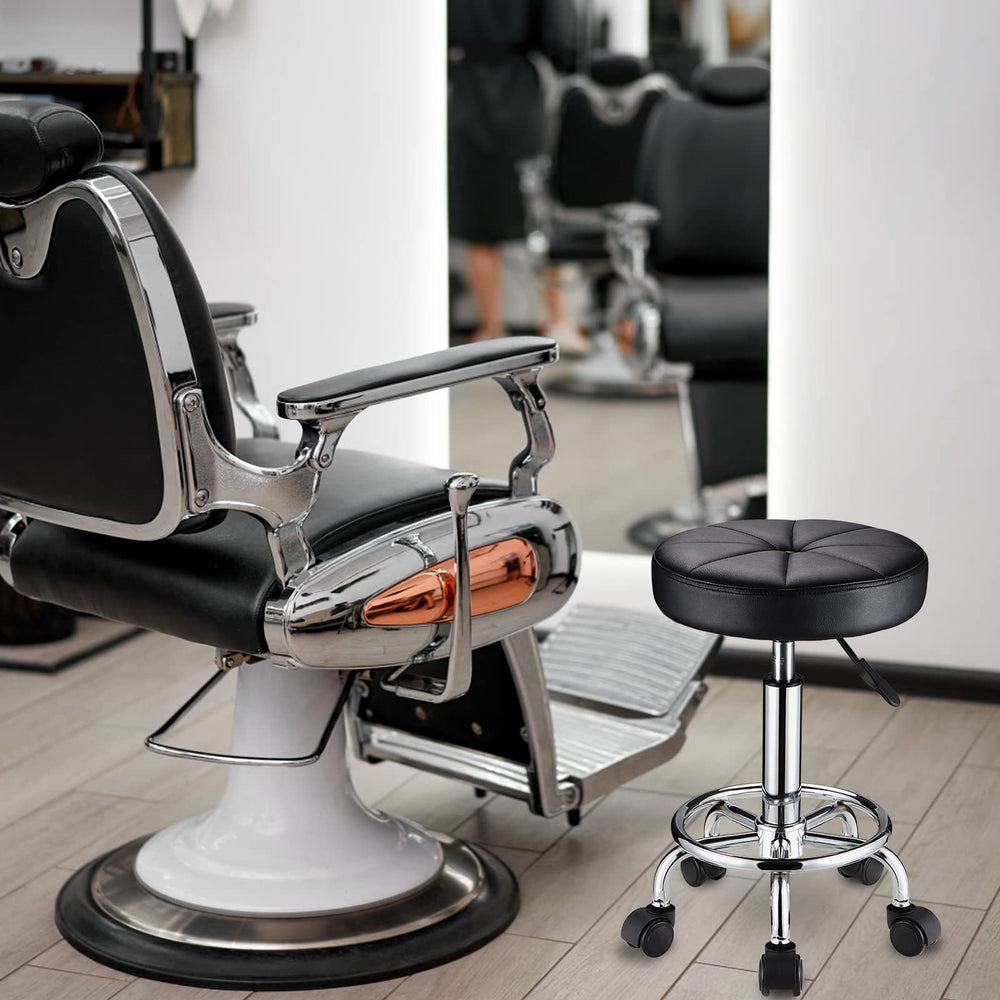 HMTOT Round Stool swivel mechanism enables effortless 360-degree rotation during treatments.