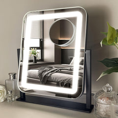 HNV vanity mirror 15x13 front view with ample makeup workspace