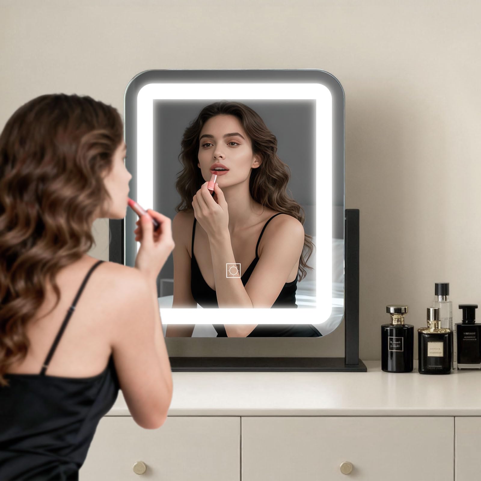HNV vanity mirror shatter-proof glass for safe daily use