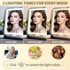 HNV vanity mirror smart touch control panel for brightness and color