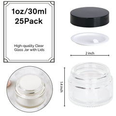 Hoa Kinh 1oz glass jar with black lid viewed from top for moisture-proof sealing.