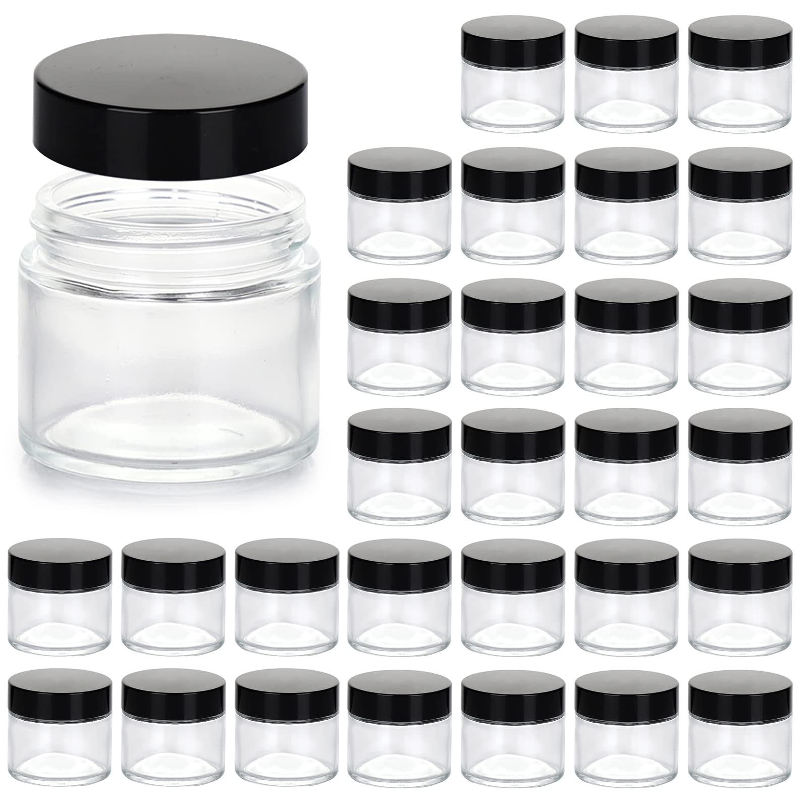 11 Hoa Kinh 2oz glass jar with lid top view for portable travel storage of creams.