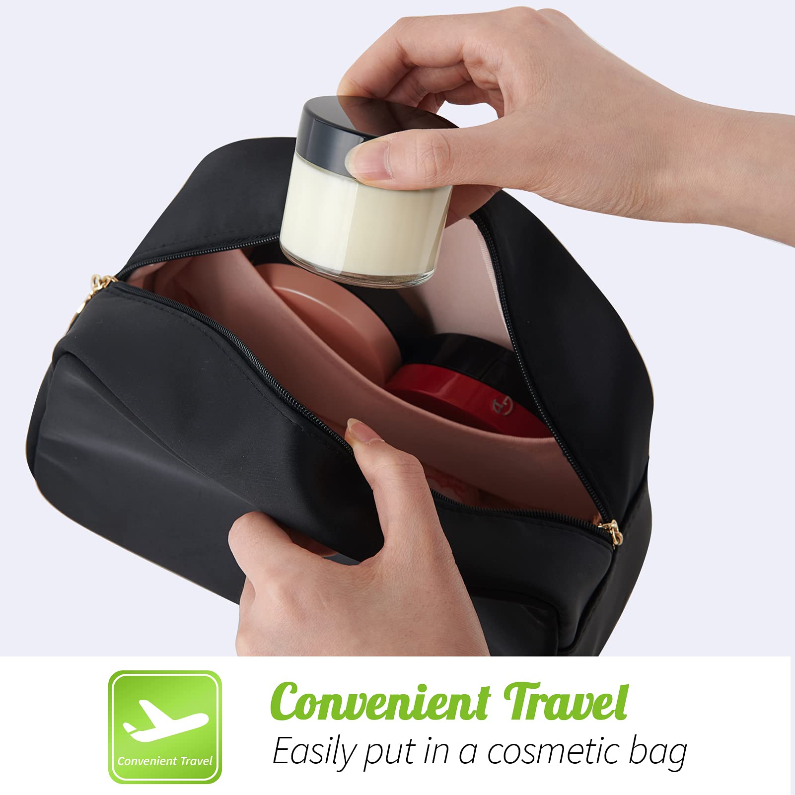 11 Hoa Kinh 30-pack empty glass jars packaging emphasizes bulk storage for DIY cosmetics.