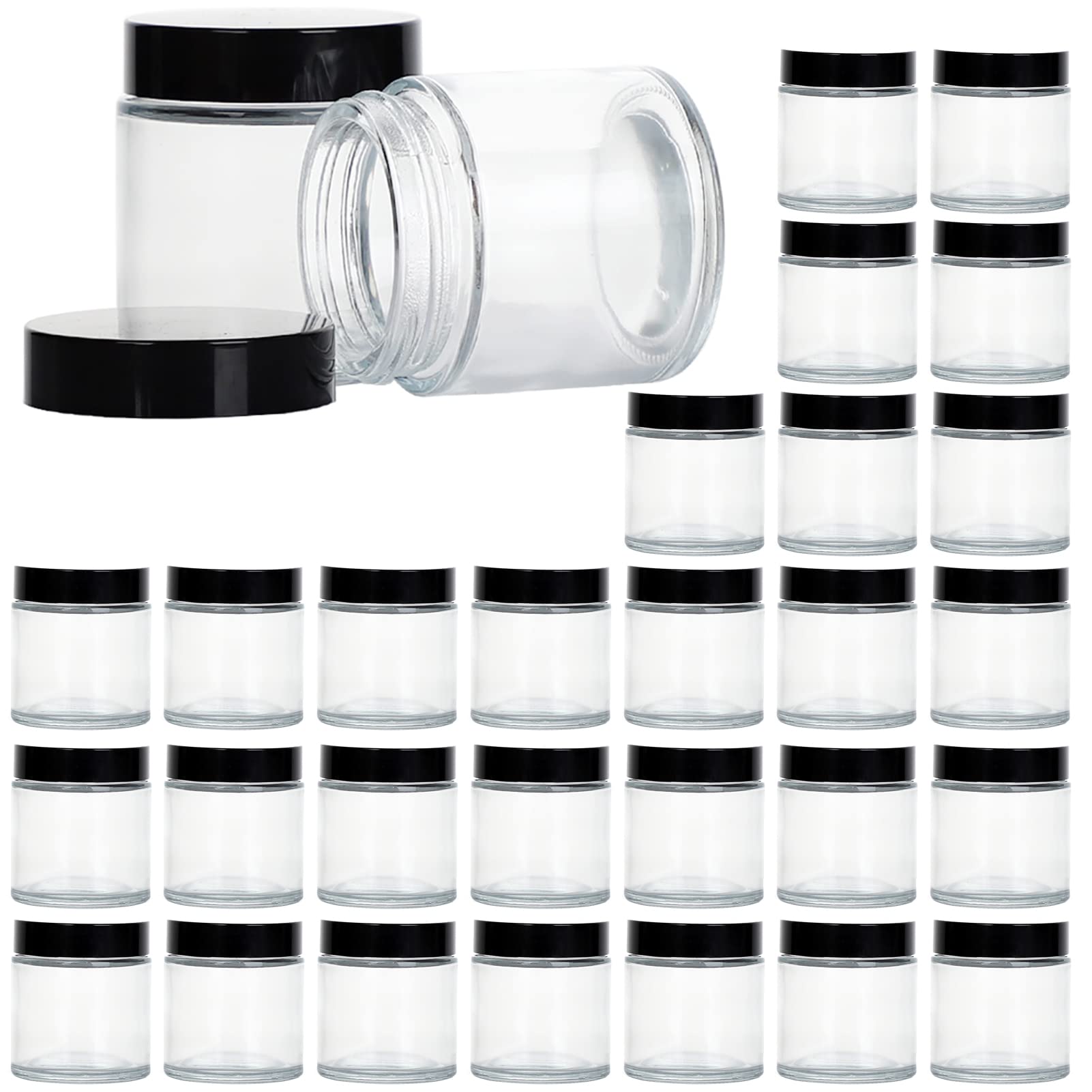 Hoa Kinh 4 oz glass jar with lid showing airtight seal for lotion storage