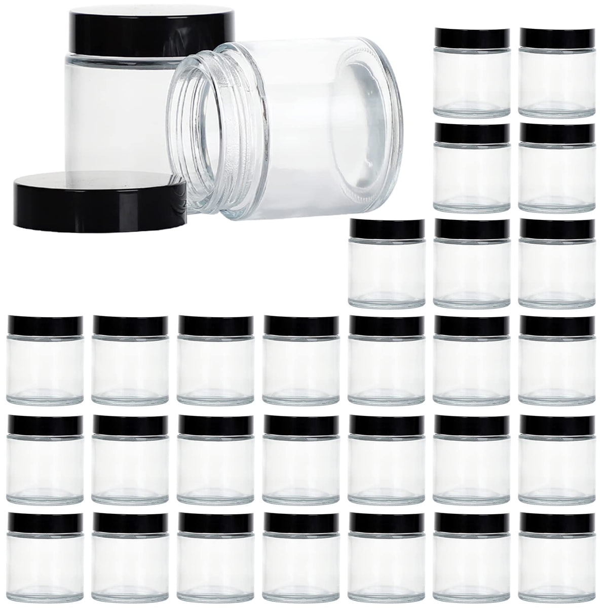 Hoa Kinh 4 oz glass jar with lid showing airtight seal for lotion storage