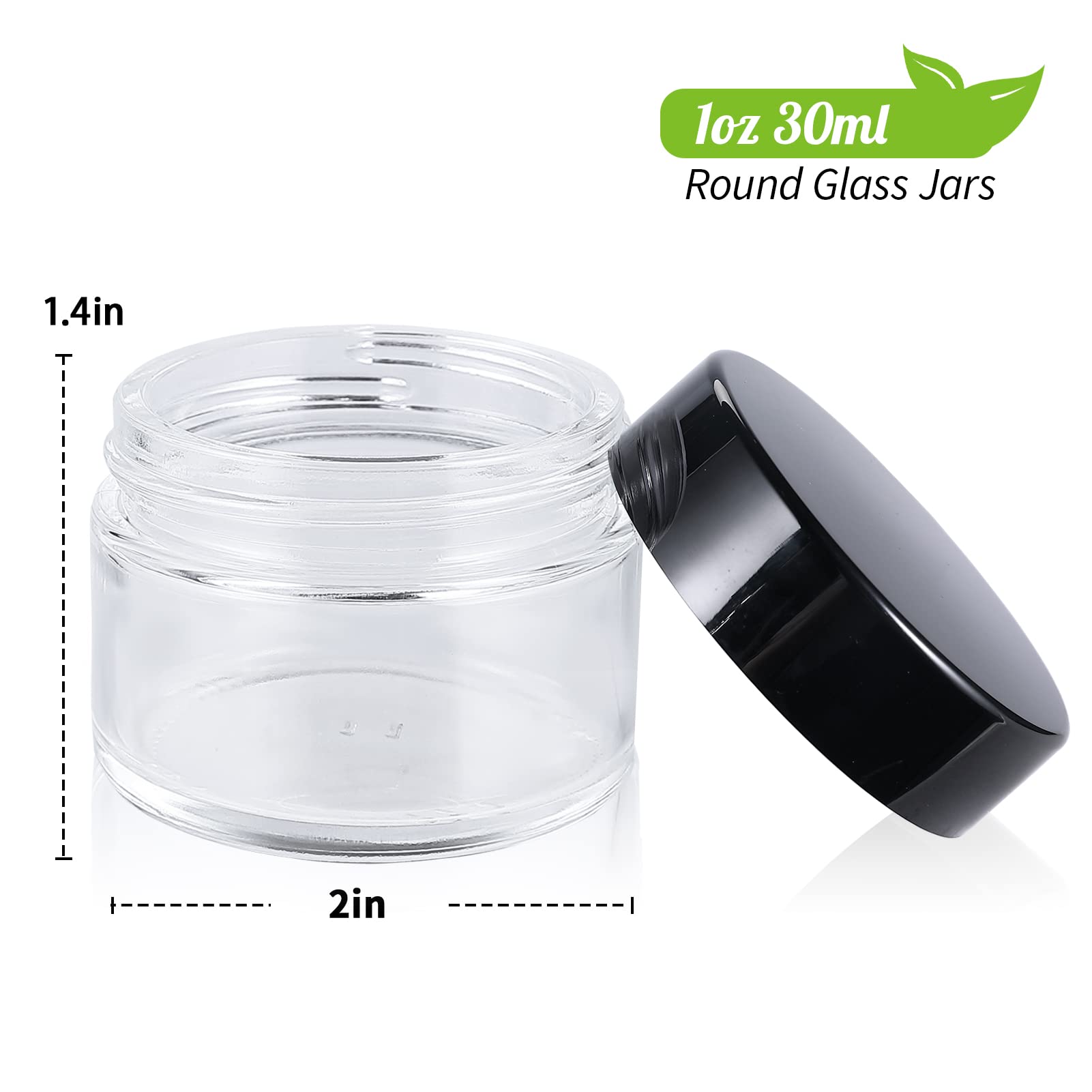 Hoa Kinh glass jar with inner liner and black lid for airtight freshness.