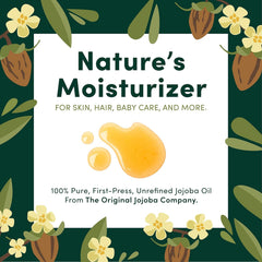 HobaCare Jojoba Oil pour shows easy application for DIY skincare and beard care.