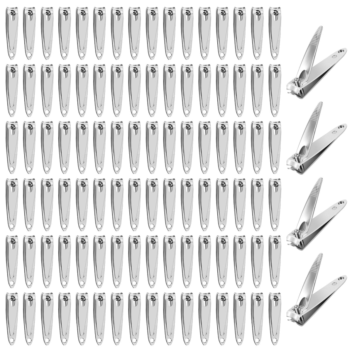 HOFASON 100pcs bulk nail clippers set for versatile grooming needs on the go