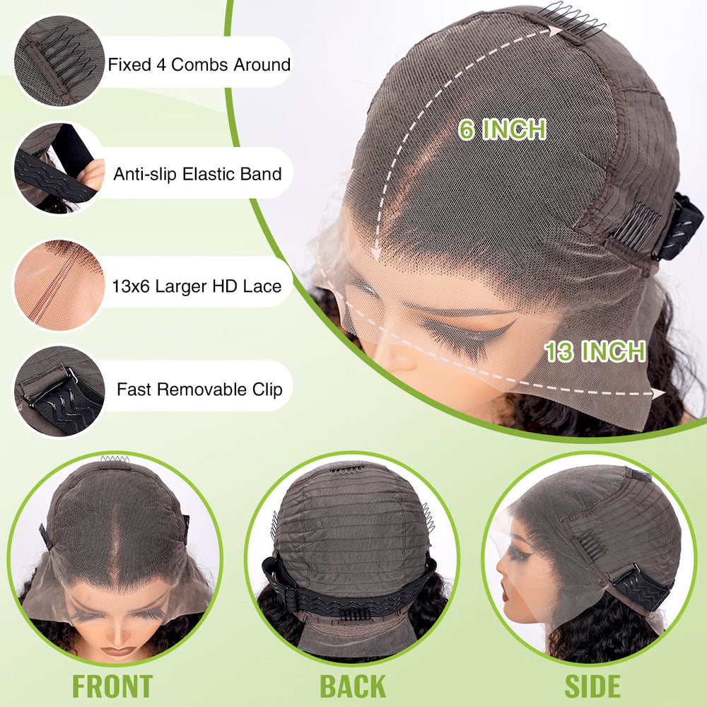 Hogu 250-density lace front wig adds fullness and styling versatility.