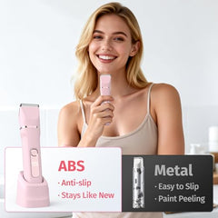 HOHOLE body hair trimmer emphasizes skin-friendly blades for comfortable removal.