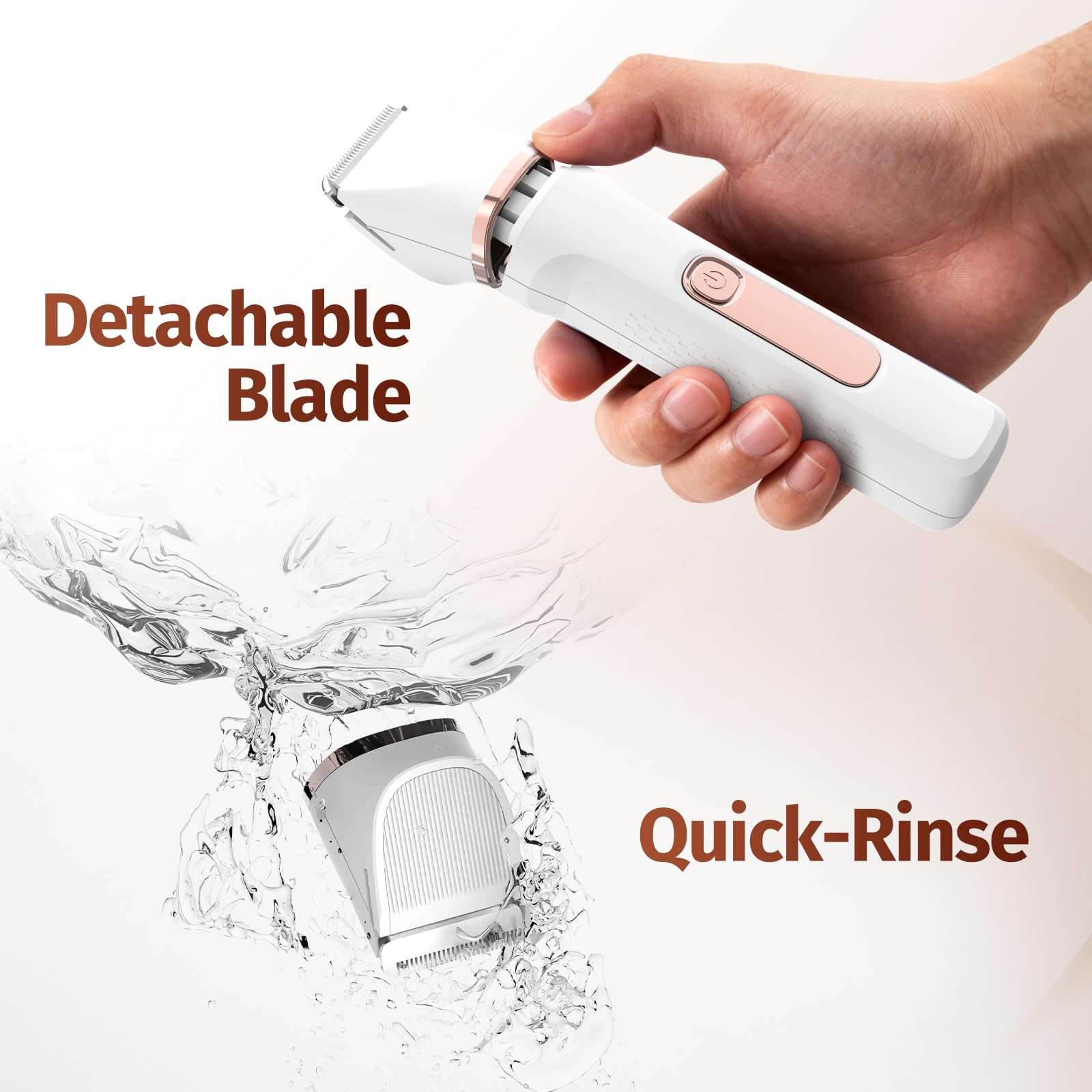 HOHOLE Bikini Trimmer LCD display; battery status at a glance.