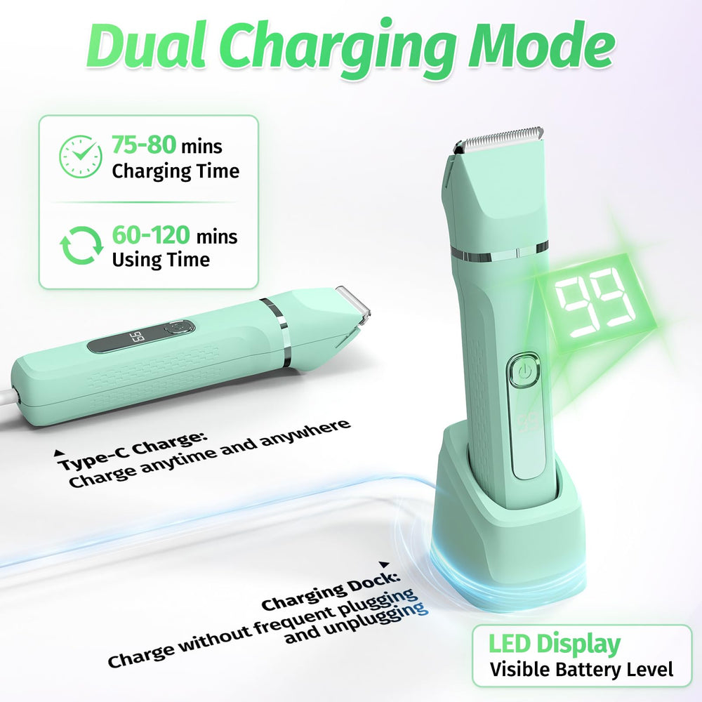 HOHOLE bikini trimmer LCD display visible battery status