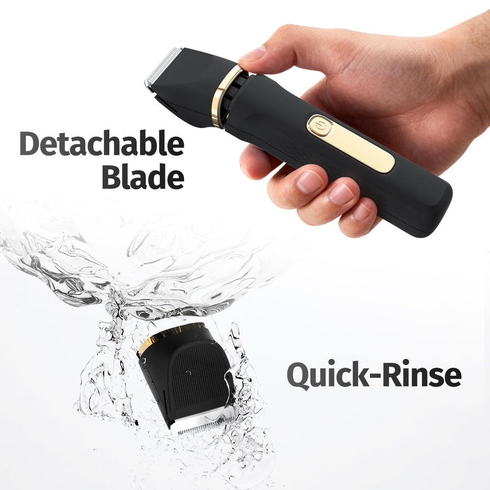 HOHOLE LCD battery display image shows easy power monitoring during grooming.