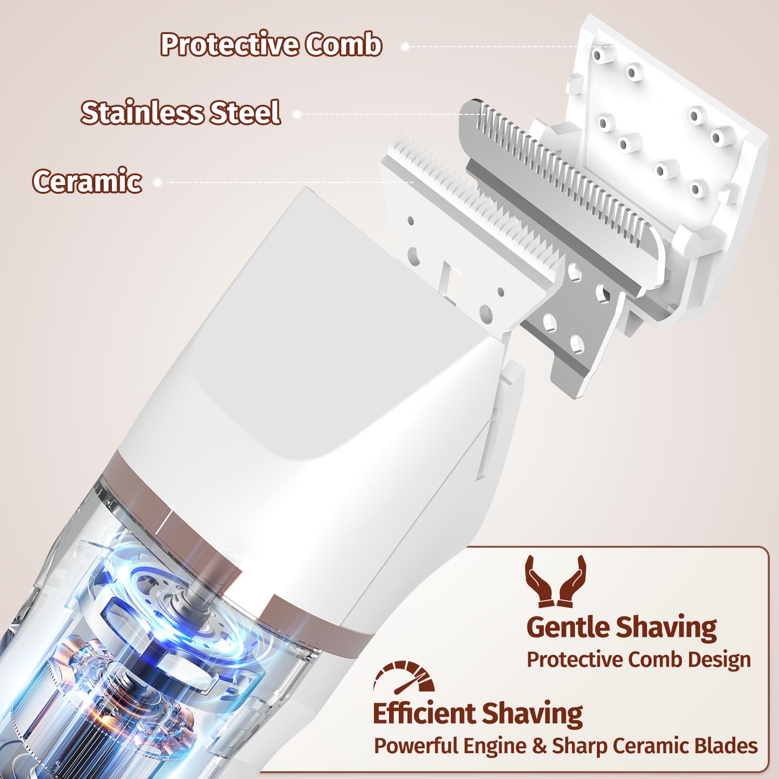 HOHOLE Bikini Trimmer nose-face head; quick facial grooming.
