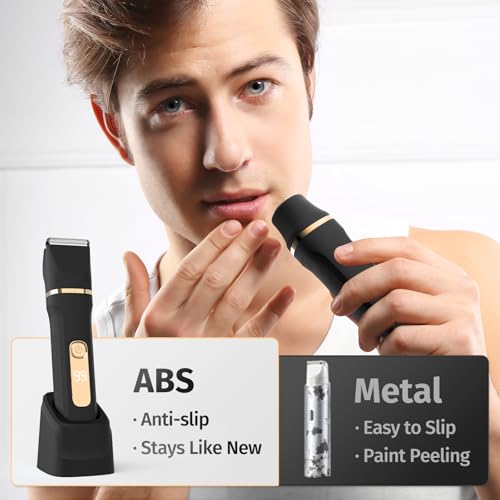 HOHOLE Precision Trimmer head close-up demonstrates controlled grooming for sensitive zones.