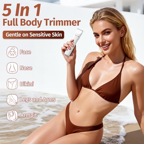 HOHOLE Bikini Trimmer side view; ergonomic grip for comfortable use.