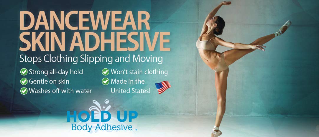 Hold Up Body Adhesive water-soluble for easy removal after use.
