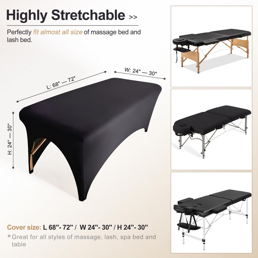 HOLITS spa bed cover fits 68-72 inch beds for versatile lash and spa setups.