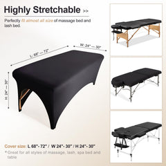 HOLITS spa bed cover fits 68-72 inch beds for versatile lash and spa setups.