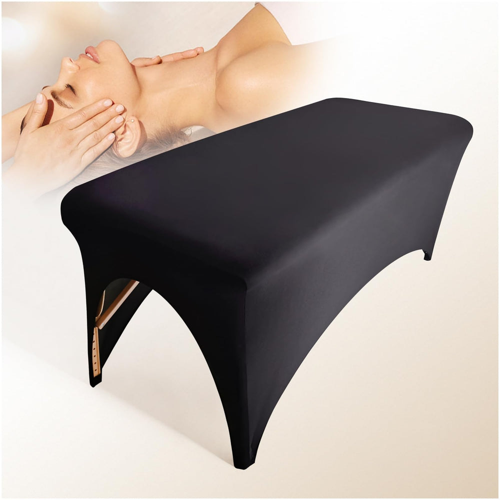 HOLITS spa bed cover stretchy material provides a smooth, professional appearance.