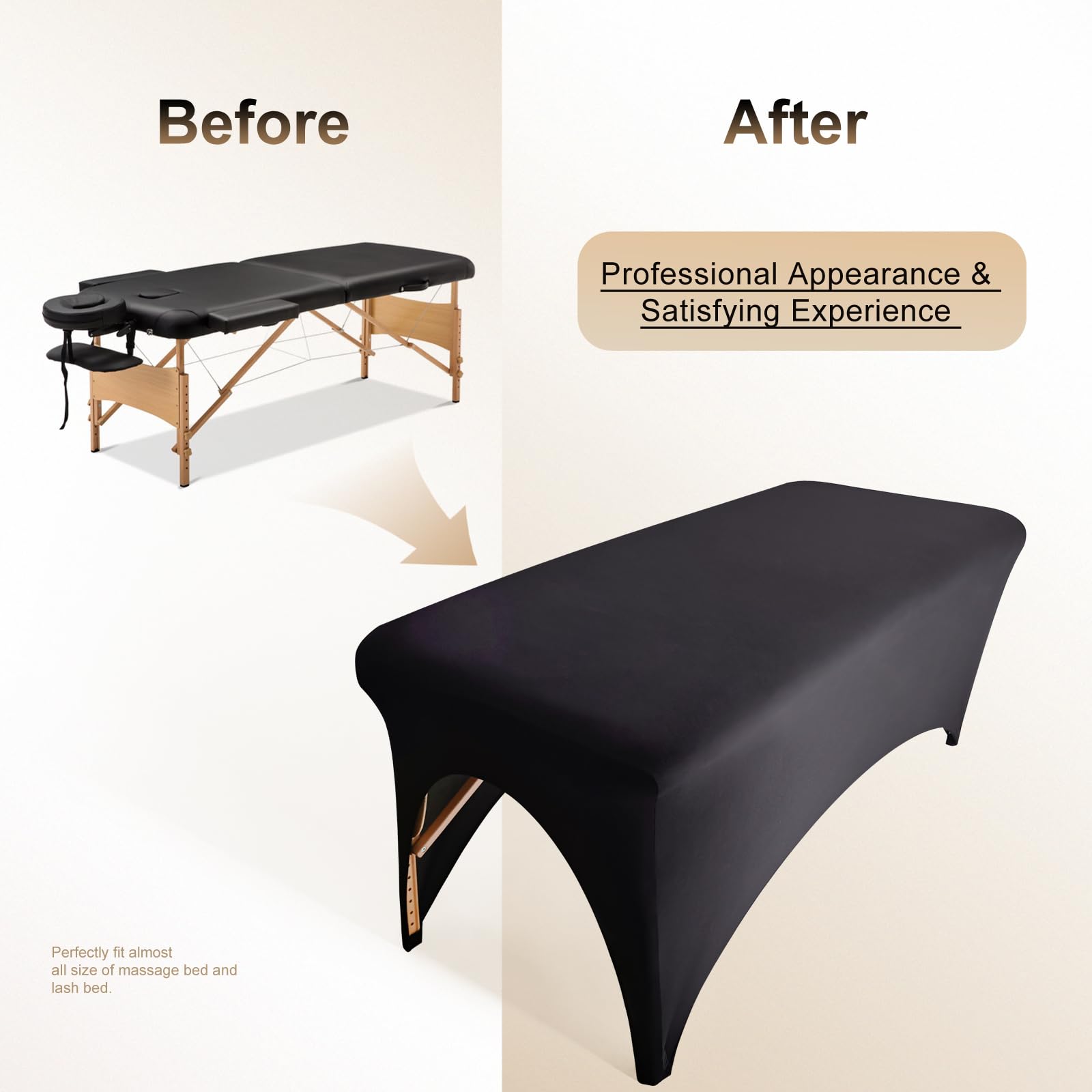 HOLITS spa bed cover wrinkle-free fabric stays tidy during treatments.