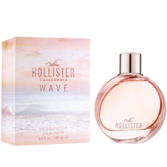 Hollister Wave Women fragrance packaging highlights a modern design and gift-ready presentation.