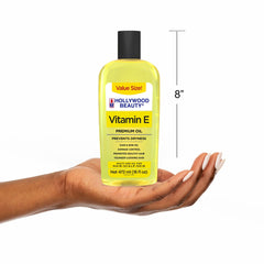 Hollywood Beauty Vitamin E Oil hair application for shine and softness