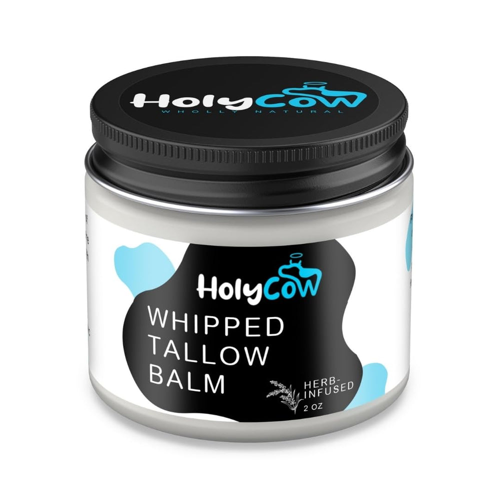 HolyCow small-batch Indiana-made logo shot reinforces handcrafted family skincare commitment.