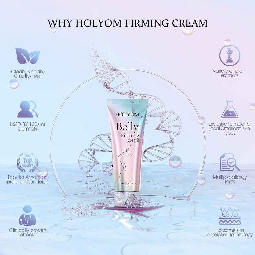 HOLYOM B Flat Cream features caffeine and retinol for renewal.