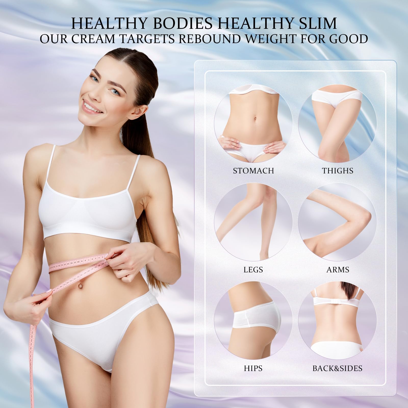 HOLYOM belly firming cream with honey-hyaluronic formula hydrates skin.