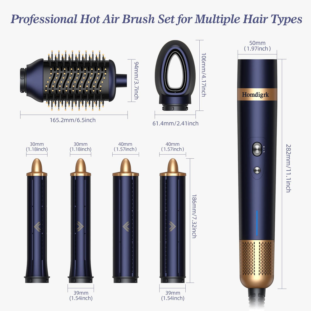 Homdigrk Prussian Blue whisper-quiet design minimizes noise during styling