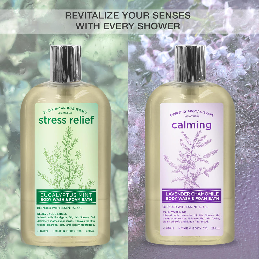 Home & Body Company two 28oz bottles in a duo-pack for versatile cleansing.