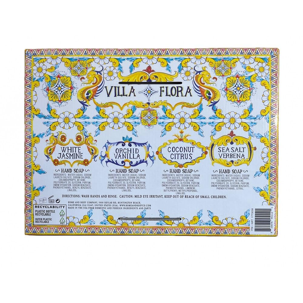 Home and Body Company Villa Flora gift-set packaging, ready for gifting.