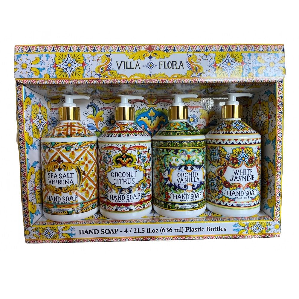 Home and Body Company Villa Flora Orchid Vanilla bottle pump for spa-like touch.