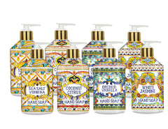 Home & Body Company Villa Flora Sea Salt Verbena bottle for refreshing hand washing