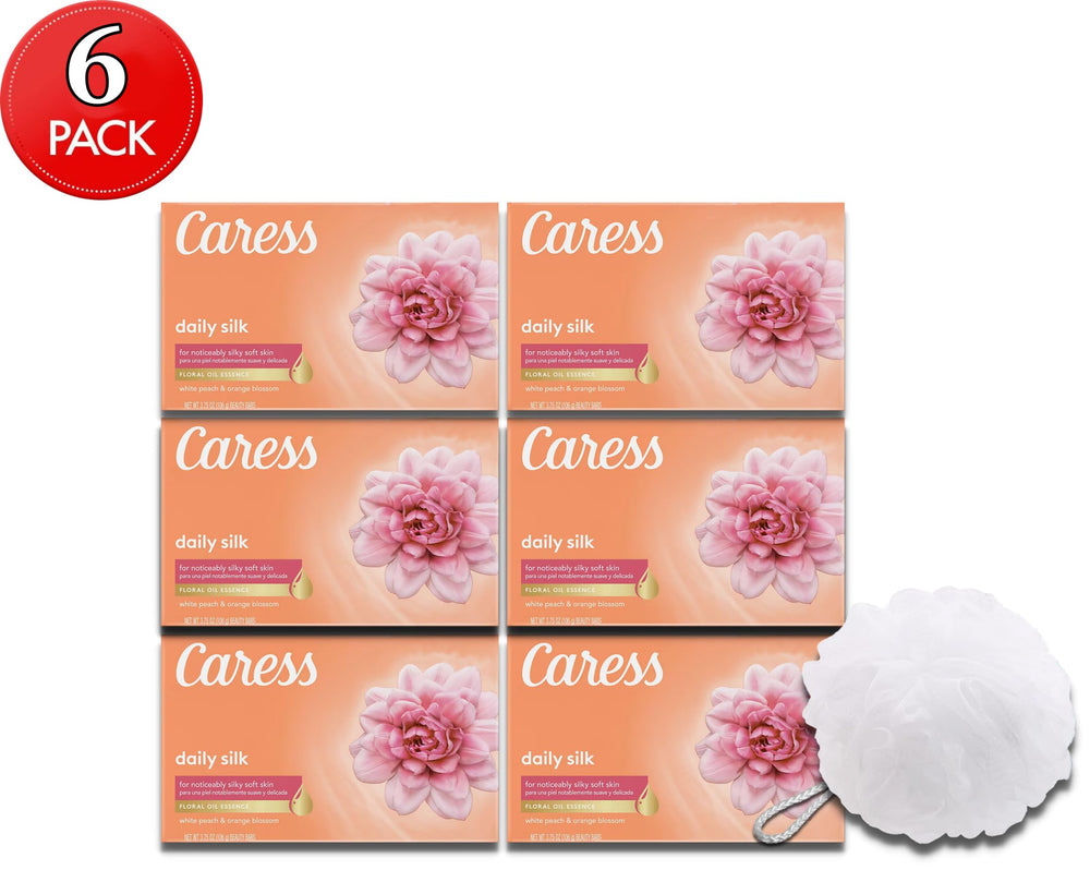 Home Sweet Bundles Caress Daily Silk bar lather highlights rich foam and cleansing.