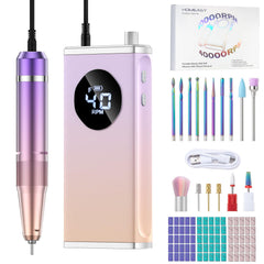 HOMEASY electric nail drill at 40000RPM for fast gel and acrylic removal.