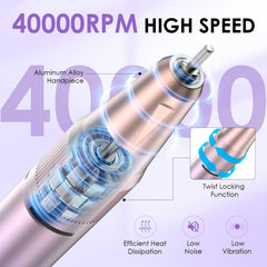 HOMEASY nail drill battery pack enables long cordless sessions.