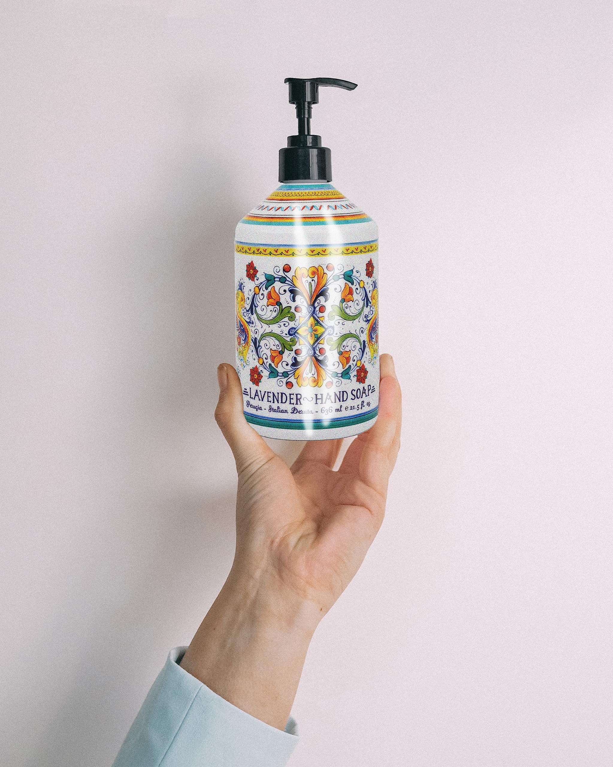 Home & Body Company Perugia Deruta Lemon Verbena bottle offers bright, refreshing aroma.